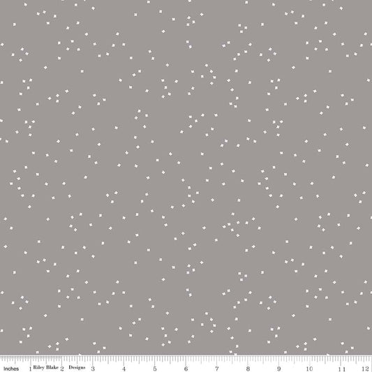 Blossoms Gray Yardage for RBD C715 - PRICE PER 1/2 YARD