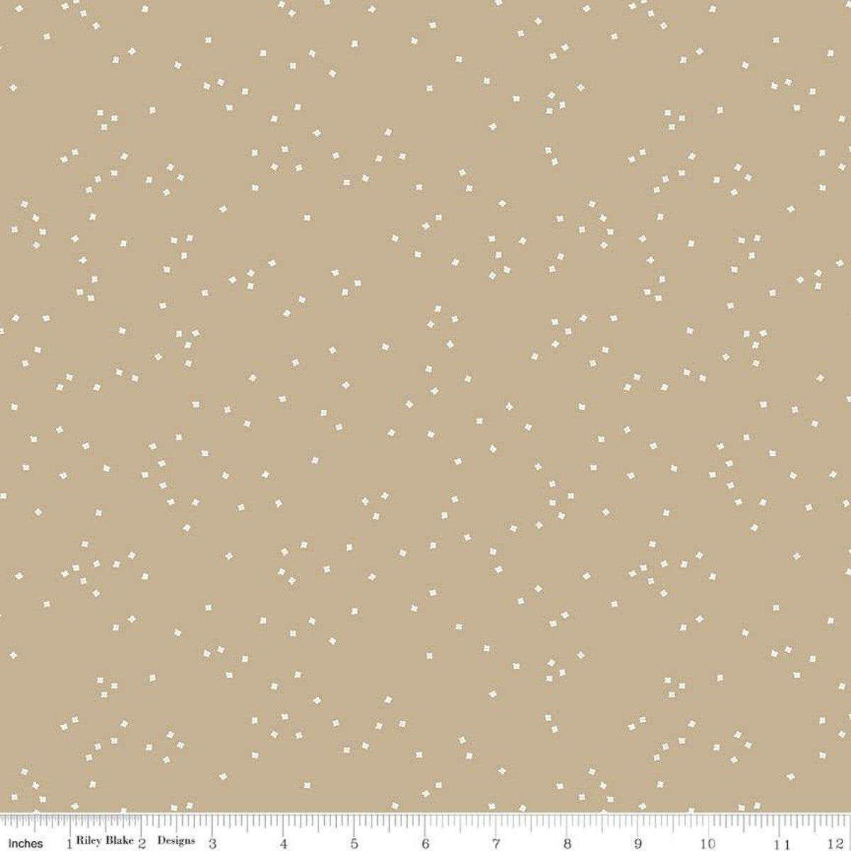 Blossoms Khaki Yardage  for RBD C715 KHAKI - PRICE PER 1/2 YARD