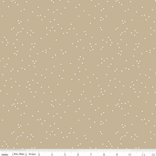 Blossoms Khaki Yardage  for RBD C715 KHAKI - PRICE PER 1/2 YARD
