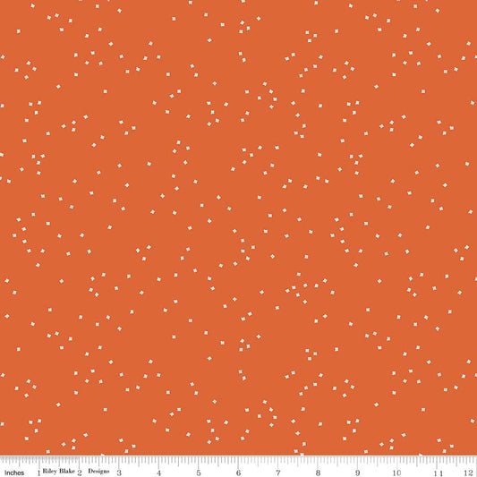 Blossoms Orange Yardage by Christopher Thompson for RBD C715 - PRICE PER 1/2 YARD