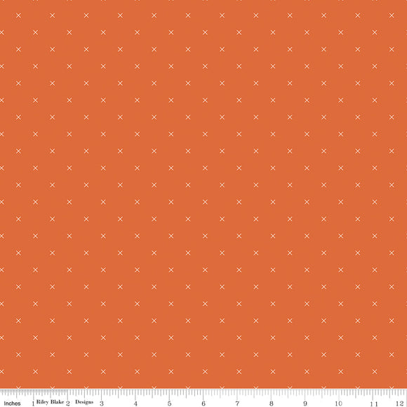 Bee Cross Stitch in Color Autumn Yardage for RBD-C745 AUTUMN - PRICE PER 1/2 YARD