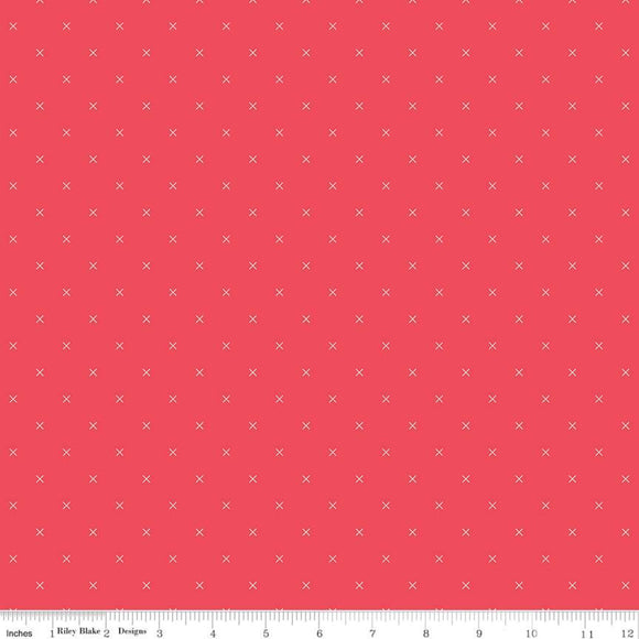 Bee Cross Stitch in Color Cayenne Yardage for RBD-C745 CAYENNE - PRICE PER 1/2 YARD