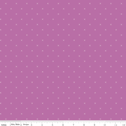 Bee Cross Stitch in Color Plum Yardage for RBD-C745 PLUM - PRICE PER 1/2 YARD