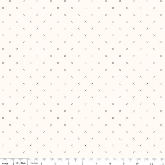 Bee Cross Stitch in Color Pebble Yardage for RBD-C747 PEBBLE - PRICE PER 1/2 YARD