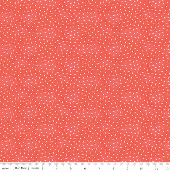 Painters Palette Baby Buttons Coral Ydg for RBD C8940 CORAL - PRICE PER 1/2 YARD