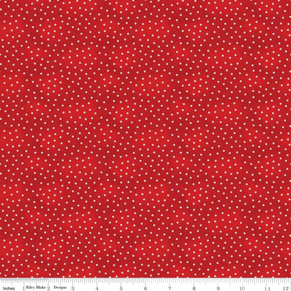 Painters Palette Baby Buttons Red Ydg for RBD C8940 RED - PRICE PER 1/2 YARD