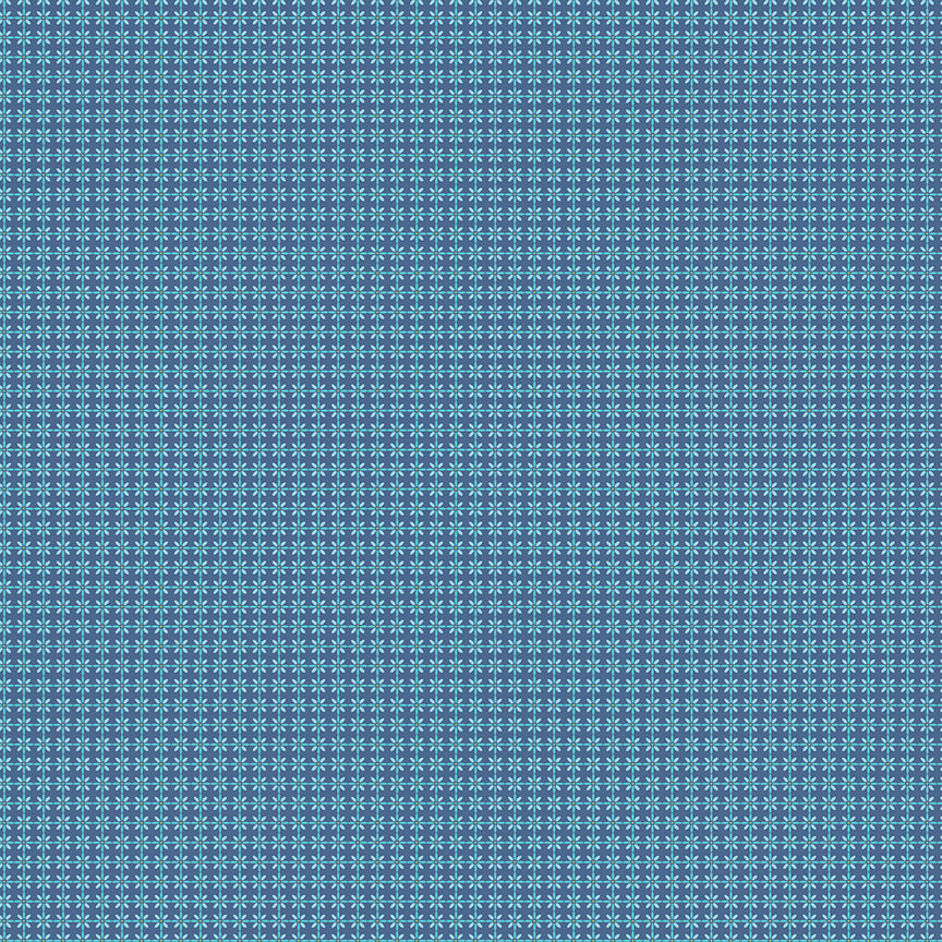 Winifred Rose Tile Blue Yardage  for RBD-C9223 BLUE - PRICE PER 1/2 YARD