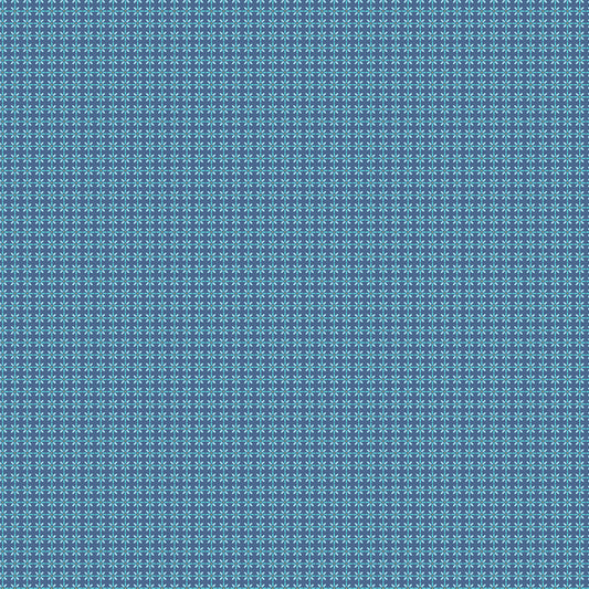 Winifred Rose Tile Blue Yardage  for RBD-C9223 BLUE - PRICE PER 1/2 YARD