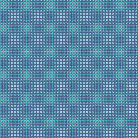 Winifred Rose Tile Blue Yardage  for RBD-C9223 BLUE - PRICE PER 1/2 YARD