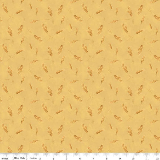 Homestead Life Wheat Gold Yardage for Riley Blake Designs C9453 - PRICE PER 1/2 YARD