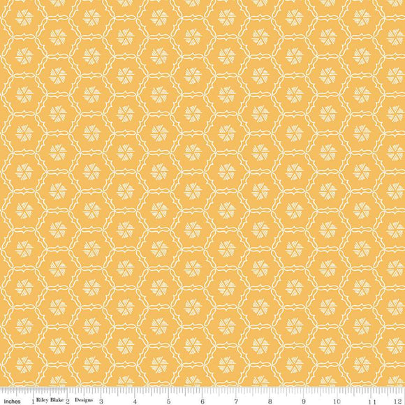 Shades of Summer Hexi Gold Yardage for RBD-C9785 GOLD - PRICE PER 1/2 YARD