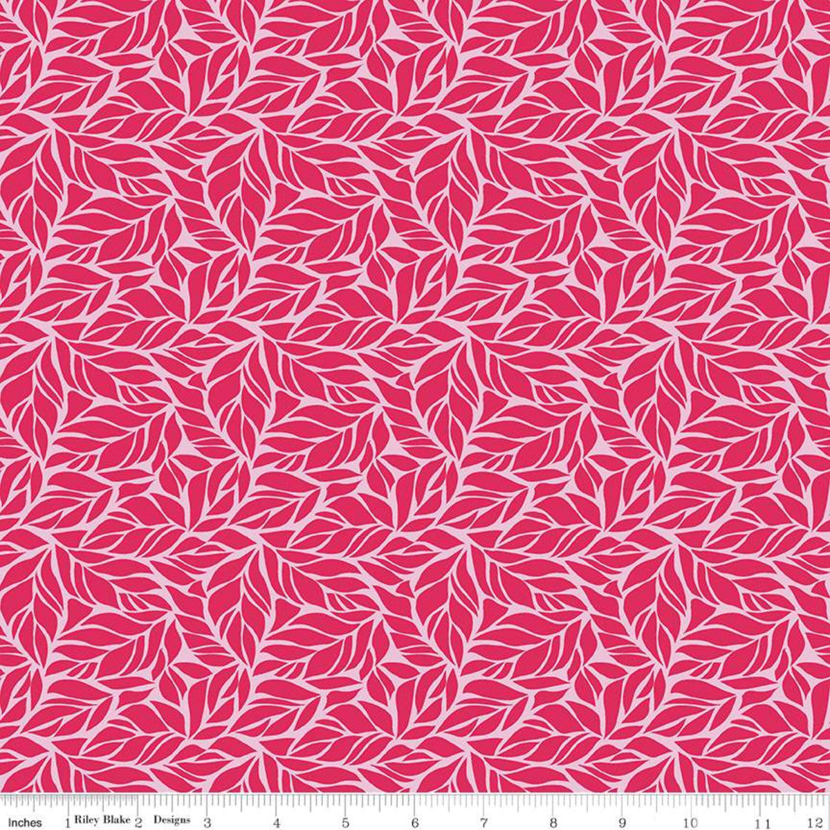 Fleur Foilage Dark Pink Yardage for RBD-C9871-DKPINK - PRICE PER 1/2 YARD