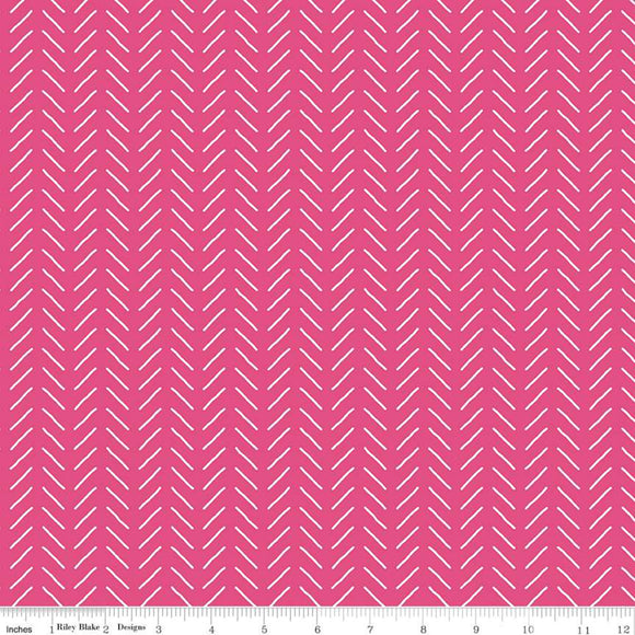 Fleur Bias Lines Dark Pink Yardage for RBD-C9876-DKPINK - PRICE PER 1/2 YARD