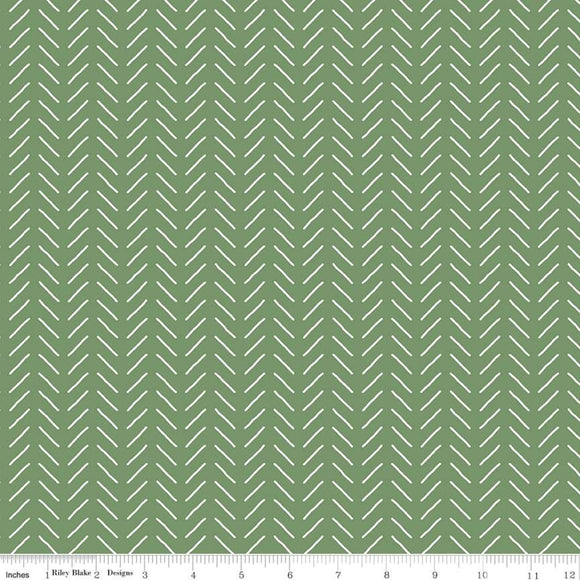 Fleur Bias Lines Green Yardage for RBD-C9876-GREEN- PRICE PER 1/2 YARD