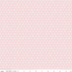 Purrfect Day Triangles Pink Yardage for Riley Blake Designs C9904 PINK PRICE PER 1/2 YARD