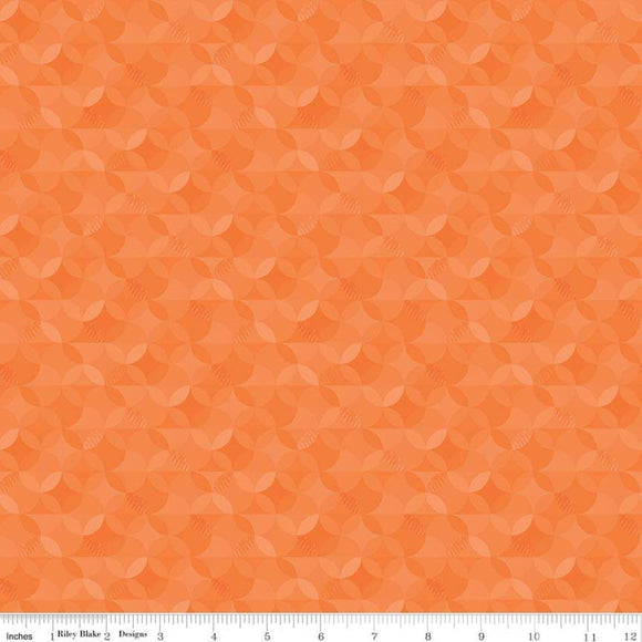 Crayola Kaleidoscope Outrageous Orange Yardage by RBD CR480 - PRICE PER 1/2 YARD