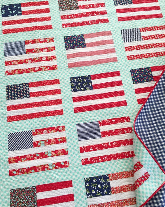Stars and Stripes Paper Pattern by Thimble Blossoms
