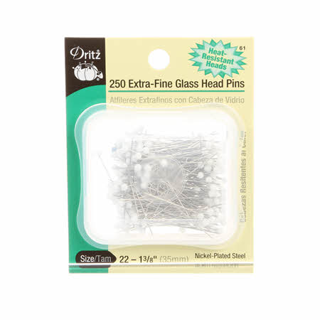 250 Extra Fine Glass Head Pins