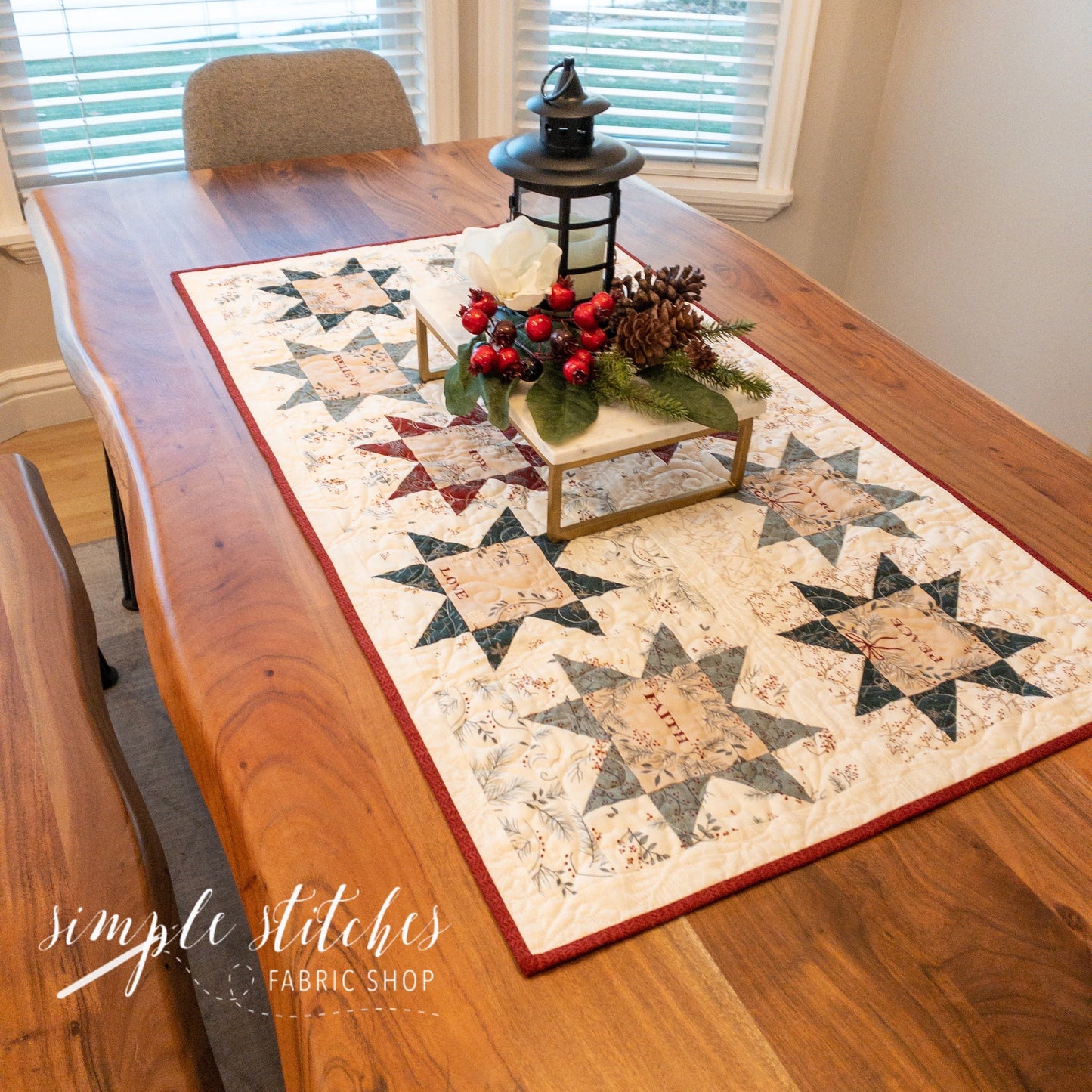 Winter Stars Runner Paper Pattern - WHOLESALE (set of 10)