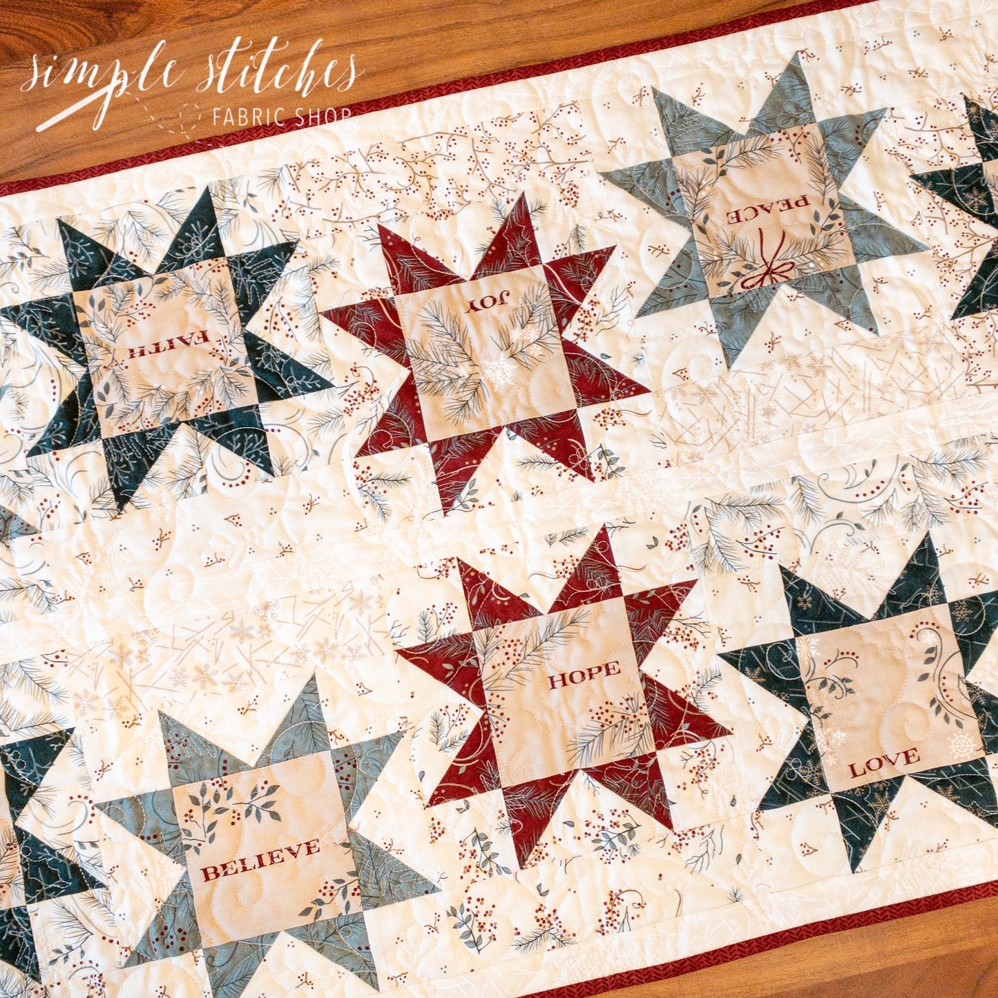 Winter Stars Runner Paper Pattern - WHOLESALE (set of 10)