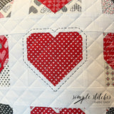 Flirty Hearts Pillow Kit - Red Backing