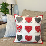 Flirty Hearts Pillow Kit - Red Backing