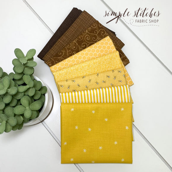 Sunflower Simple Bundle (8) Fat Quarter bundle from different Collections