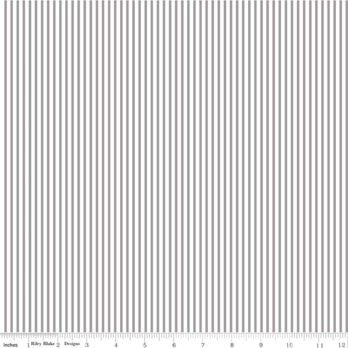 Small Stripe Silver Sparkle Yardage for Riley Blake Designs SC545-SILVER- PRICE PER 1/2 YARD