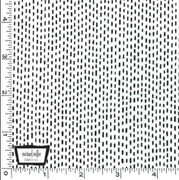 Foxy Fellas Tiny Stitches White Ydg for Michael Miller - CX7256 WHITE - PRICE PER 1/2 YARD