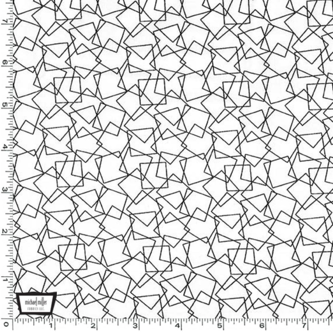 Black & White Stack White Ydg for Michael Miller - CX8170 WHITE - PRICE PER 1/2 YARD