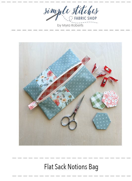 Flat Sack Notions Bag Paper Pattern
