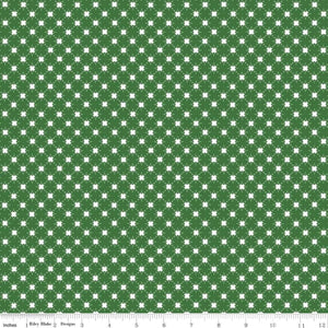 Christmas Adventure Quilty Snowflakes Green Yardage for RBD-C10735 - GREEN - PRICE PER 1/2 YARD