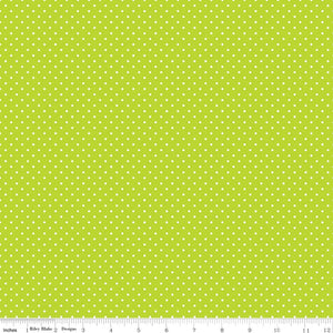 Swiss Dot Lime Yardage by RBD for Riley Blake Designs C670-32 - PRICE PER 1/2 YARD