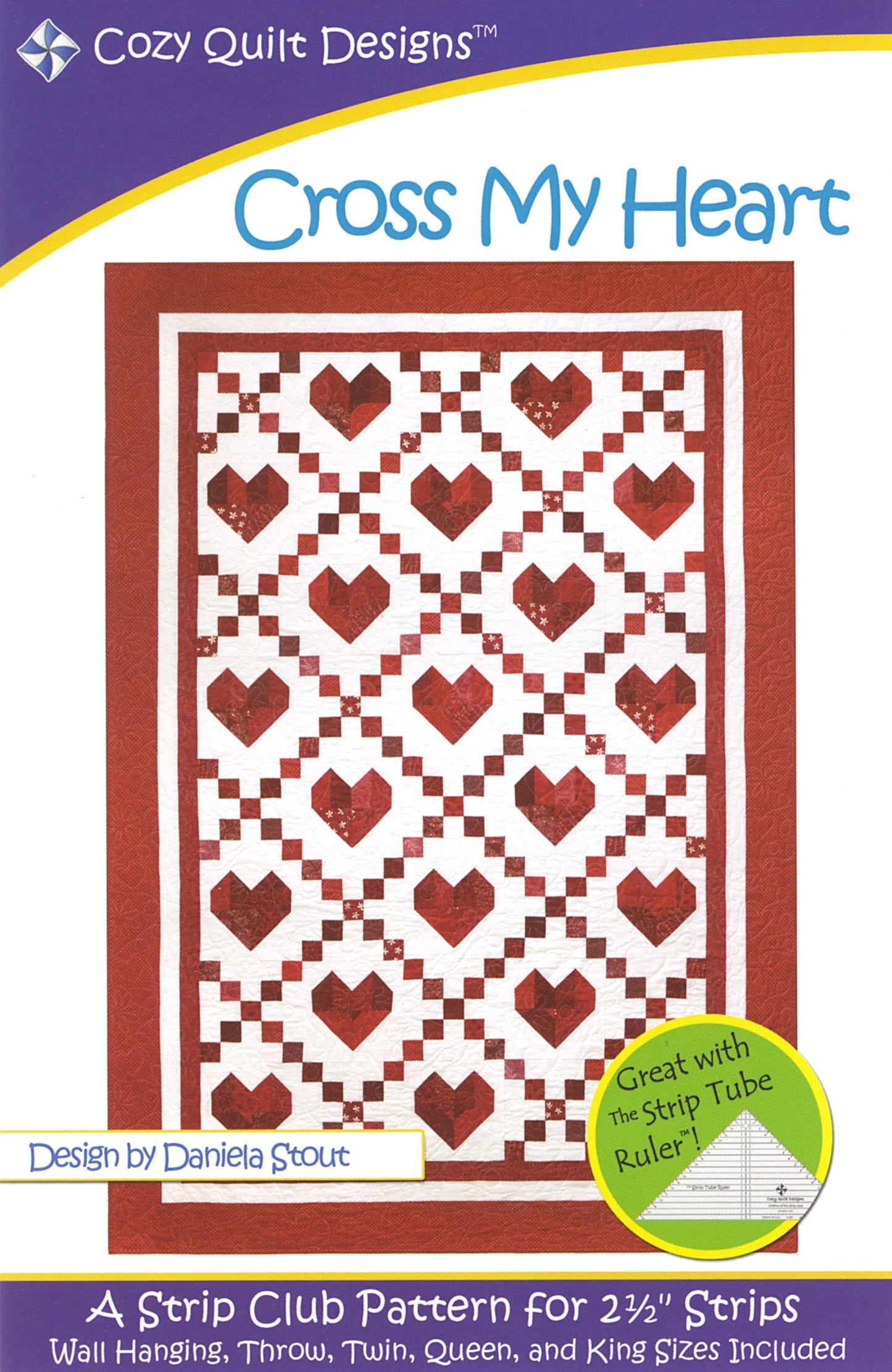 Cross My Heart Pattern by Daniela Stout with Cozy Quilt Designs