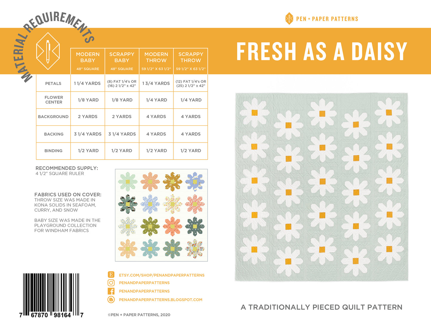 Fresh as a Daisy Pillow Kit