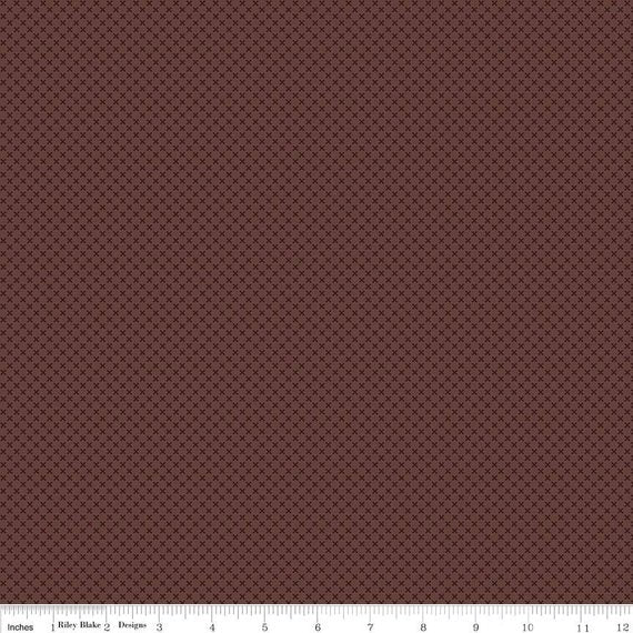 Kisses on Brown Yardage for Riley Blake Designs- C210 - PRICE PER 1/2 YARD