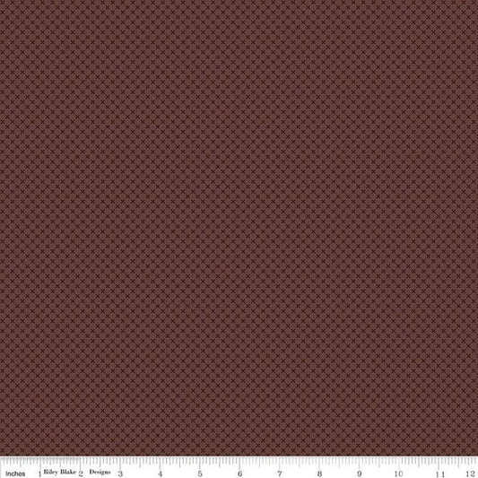 Kisses on Brown Yardage for Riley Blake Designs- C210 - PRICE PER 1/2 YARD