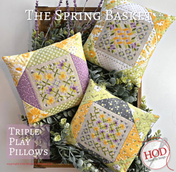 The Spring Basket of the Triple Play Pillows Series - Hands On Design Paper Pattern