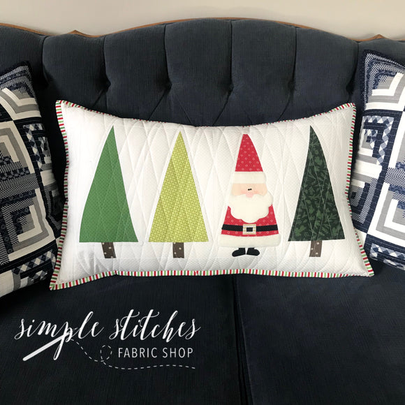 Santa in the Trees Pillow Paper Pattern