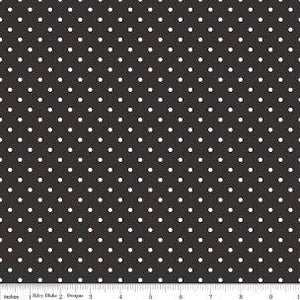 Swiss Dot Black Yardage by RBD for Riley Blake Designs C670-110 - PRICE PER 1/2 YARD
