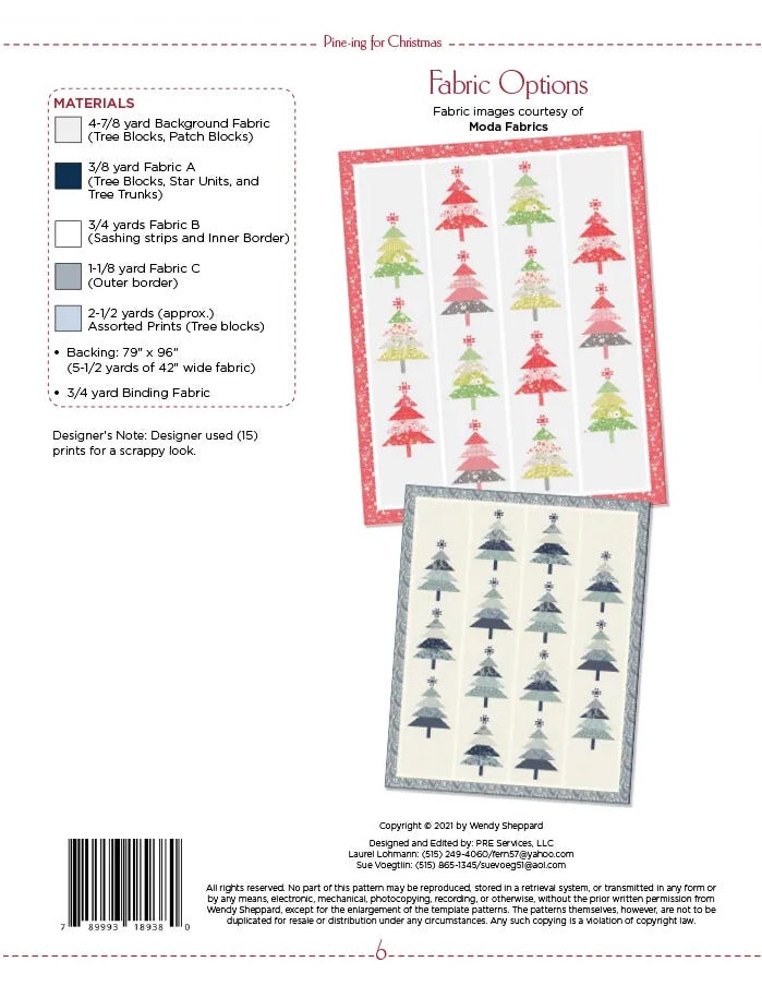 Pine-ing for Christmas paper pattern by Wendy Sheppard
