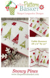 Snowy Pines Table Runner Paper Pattern by The Pattern Basket