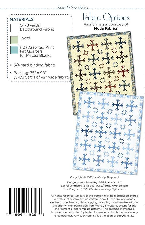 Stars and Snowflakes Paper Pattern by Wendy Sheppard