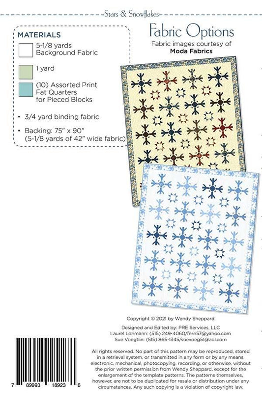 Stars and Snowflakes Paper Pattern by Wendy Sheppard